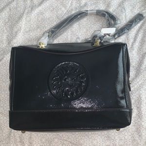 BRAND NEW Limited Edition Anne Klein Leo Legacy VI Black Gold Chain Satchel
